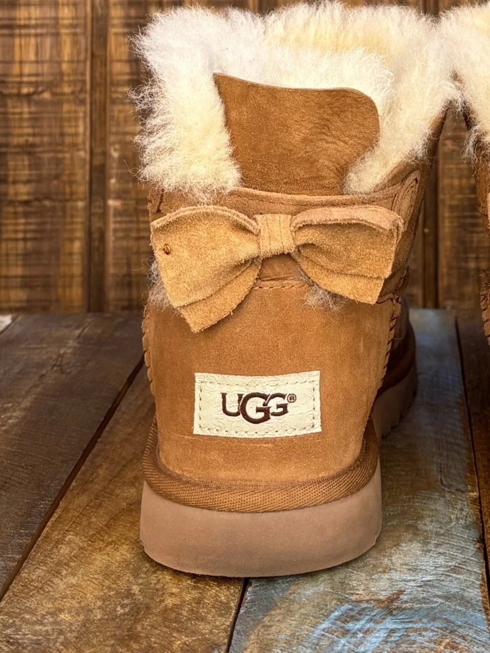 UGG Kandice Chestnut Bow Back Boots